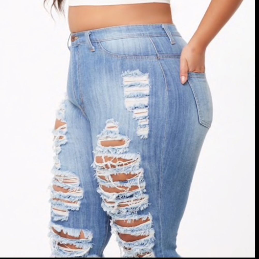 1X distress Jean shorts